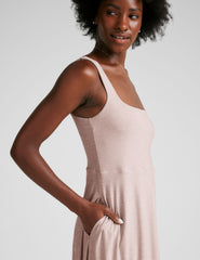 Featherweight At The Ready Square Neck Dress