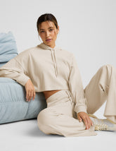 Breathe Easy Ribbed Cropped Hoodie