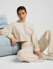 Breathe Easy Ribbed Cropped Hoodie