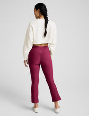 Spacedye Pintuck Kick Flare High Waisted Pant