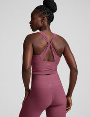 Spacedye Twist Through Cropped Tank