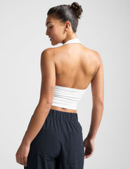 Spacedye Well Rounded Cropped Halter Tank