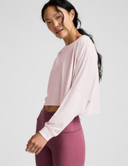 Studio Luxe Cropped Long Sleeve Tee