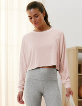 Studio Luxe Cropped Long Sleeve Tee