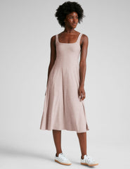 Featherweight At The Ready Square Neck Dress