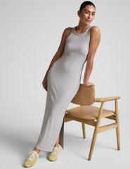 Ribbed High Neck Maxi Dress