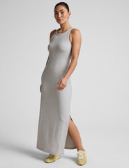 Ribbed High Neck Maxi Dress