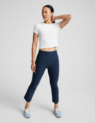 Spacedye Pintuck Kick Flare High Waisted Pant