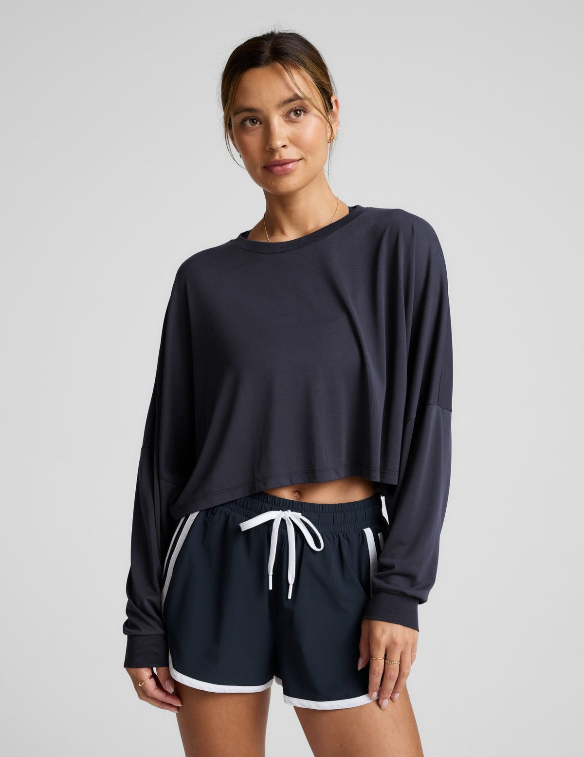 Studio Luxe Cropped Long Sleeve Tee