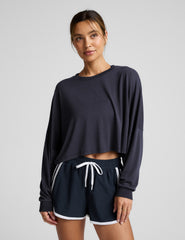 Studio Luxe Cropped Long Sleeve Tee